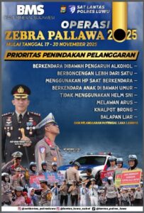 Operasi Zebra Hampir Dimulai, Polres Luwu Ajak Masyarakat Menata Kembali Disiplin Berlalu Lintas