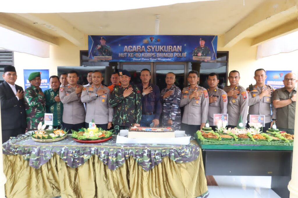 Polres Tanjungbalai Hadiri Syukuran HUT ke-80 Brimob