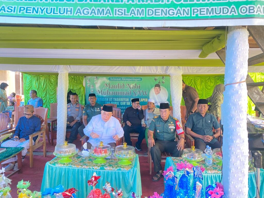 Wakapolsek Tinambung Hadiri Maulid Nabi Muhammad SAW di TPQ Nurul Qur’an Oting