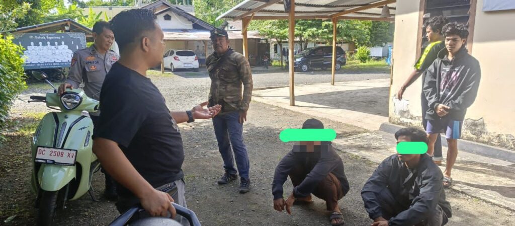 Satreskrim Polresta Mamuju Amankan Dua Terduga Pelaku Pengeroyokan Anak di Bawah Umur