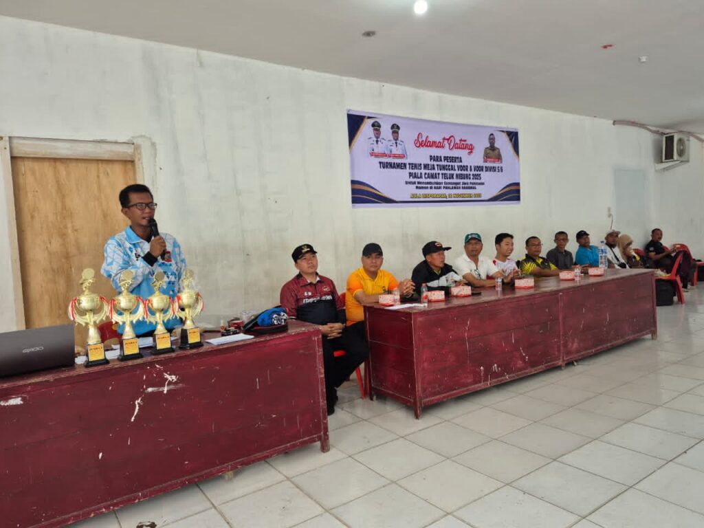 Kapolsek Teluk Nibung Hadiri Pembukaan Turnamen Tenis Meja Piala Camat