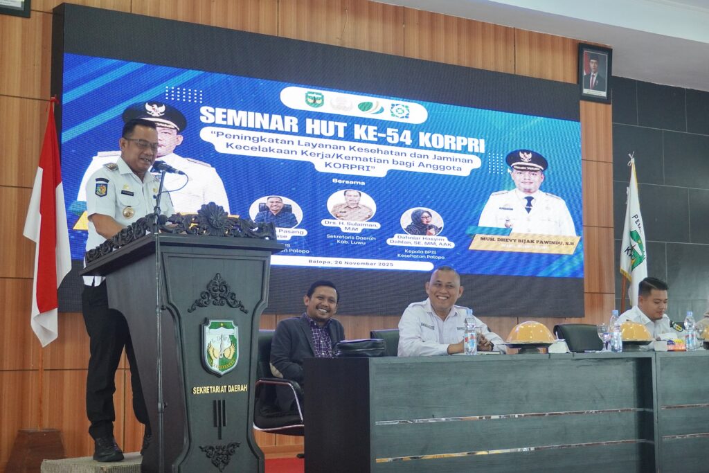 Bupati Luwu Buka Seminar Peningkatan Layanan Kesehatan dan Jaminan Kerja bagi Anggota KORPRI