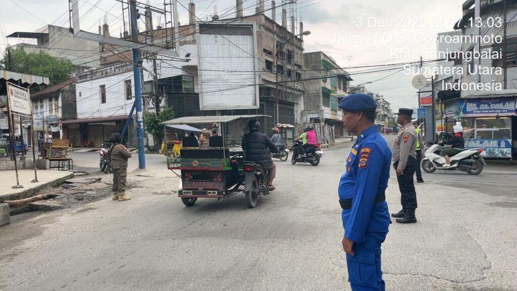 Polres Tanjungbalai Gelar ‘Strong Point’, Amankan Titik Rawan di Tanjungbalai