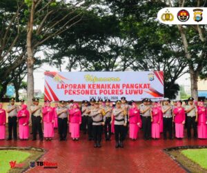 35 Personel Polres Luwu Naik Pangkat, Kapolres Tegaskan Kenaikan Pangkat Adalah Penghargaan Negara