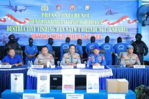 Polda Sulsel Gelar Rilis Kasus Destructive Fishing dan Satwa Dilindungi, Dipimpin Kapolda