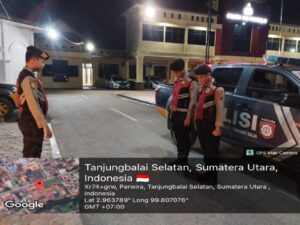 Jaga Kenyamanan Warga, Sat Samapta Polres Tanjung Balai Lakukan Patroli hingga Dini Hari