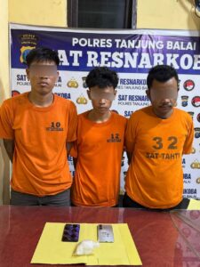 Sat Narkoba Polres Tanjung Balai Grebek Sindikat Narkoba, Tiga Orang Berhasil Diciduk