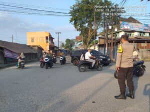 Jaga Kelancaran Pagi Hari, Jajaran Polres Tanjungbalai Amankan Arus Lalu Lintas