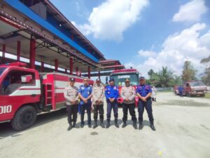 Sat Binmas Polres Tanjung Balai Sambangi Kantor Damkar Tanjung Balai
