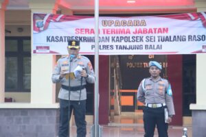 Kapolres Tanjungbalai Lantik Kasat Reskrim dan Kapolsek Sei Tualang Raso yang Baru