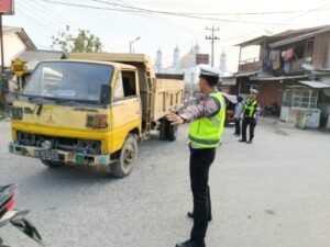 Sat Lantas Polres Tanjung Balai Gelar Gatur Pagi di Titik Rawan