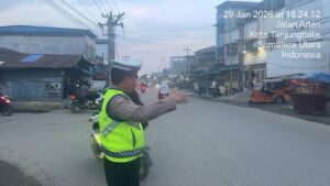 Cegah Balap Liar dan Kejahatan Jalanan, Sat Lantas Polres Tanjung Balai Laksanakan Patroli Sore