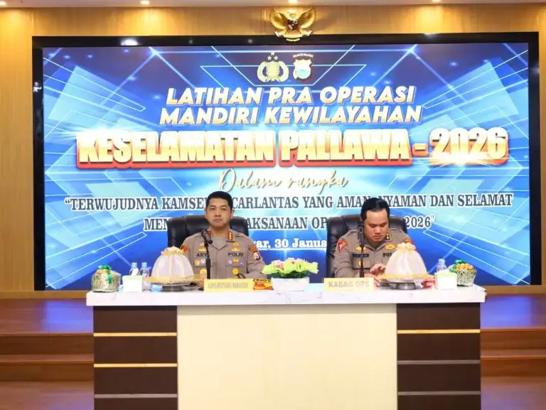 Kapolrestabes Makassar Buka Latihan Pra Operasi Keselamatan Pallawa 2026