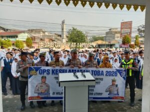 Police Go To School, Sat Lantas Polres Tanjungbalai Sosialisasi Keselamatan Berlalu Lintas di SMPN 1