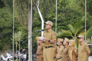Pimpin Apel Pemerintahan Pemko Tanjungbalai, Wali Kota Mahyaruddin Salim Tekankan Junjung Tinggi Disiplin dan Profesional Kerja Serta Persiapan Jelang Ramadhan