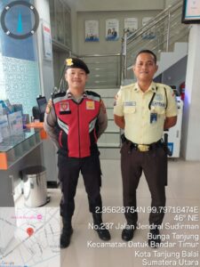Pastikan Perbankan Aman, Sat Samapta Polres Tanjung Balai Jaga Ketat Bank