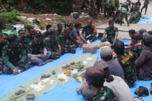 Menyambut Datangnya Bulan Suci Ramadhan, Satgas TMMD ke-127 Kodim 1402/Polman Menggelar Tasyakuran Dan Doa Bersama Di Lokasi TMMD Desa Bulo