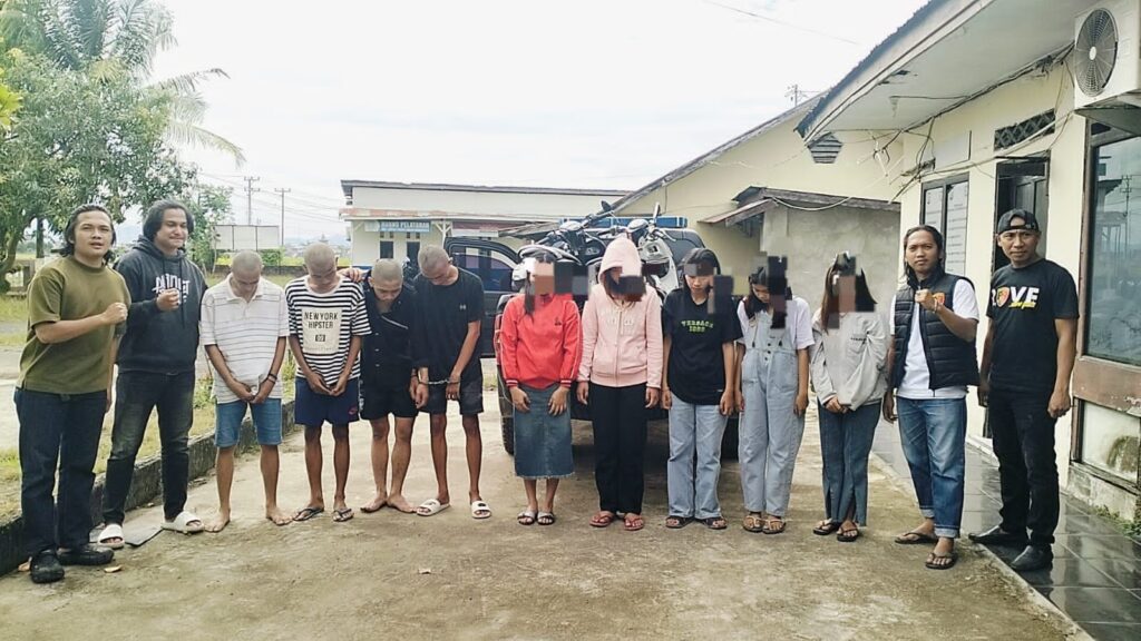 Polsek Wonomulyo Amankan 9 Remaja Terduga Pelaku Penyerangan di Depan Kafe