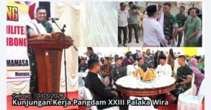 Kunjungan Kerja Pangdam XXIII Palaka Wira Sultengbar ke kabupaten Mamasa