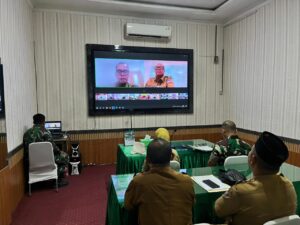 Sekda Kota Tanjungbalai Bersama Dandim 0208/AS Ikuti Rakor Via Zoom Meeting Tingkat Kota Se-Indonesia Terkait Pemanfaatan Lahan Dukung Pembangunan Gerai KDMP