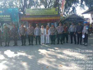 Pastikan Mudik Aman, Personel Gabungan Siaga 24 Jam di Stasiun Kereta Api Tanjung Balai