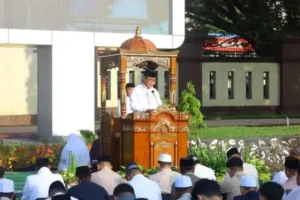 Sholat Idul Fitri 1447 H di Mapolda Sulsel: Momen Eratnya Kebersamaan Polri dan Masyarakat