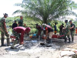 Kodim 1427/Pasangkayu Libatkan Lintas Unsur Pembangunan Jembatan Gantung di Salu patagang