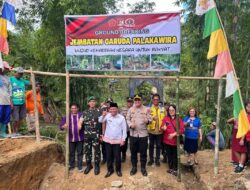 Ground breaking Jembatan Gantung Garuda Di Wilayah Kodim 1428/Mamasa Akan Menghubungkan Dua Dusun