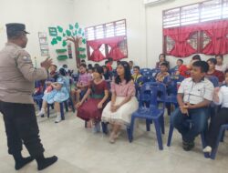 Sat Binmas Polres Tanjungbalai Sambangi Anak-Anak Sekolah Minggu Gereja BNKP