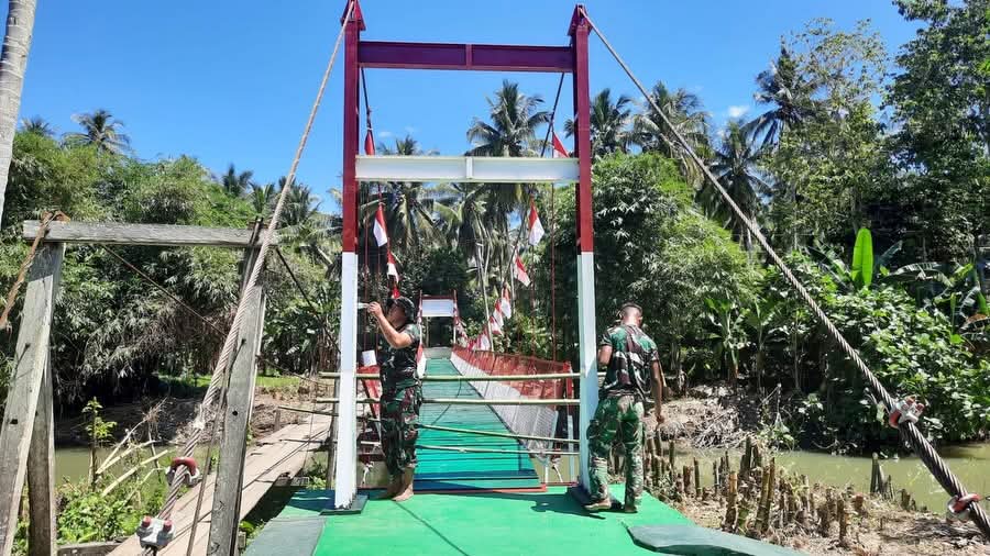 Pembangunan Jembatan Perintis Garuda Dusun Bulu Bawang Masuki Tahap Finishing, Segera Berfungsi