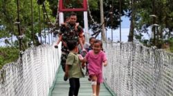 Pembangunan Jembatan Perintis Gantung Garuda Desa Mekkatta Rampung, Warga Sampaikan Terima Kasih