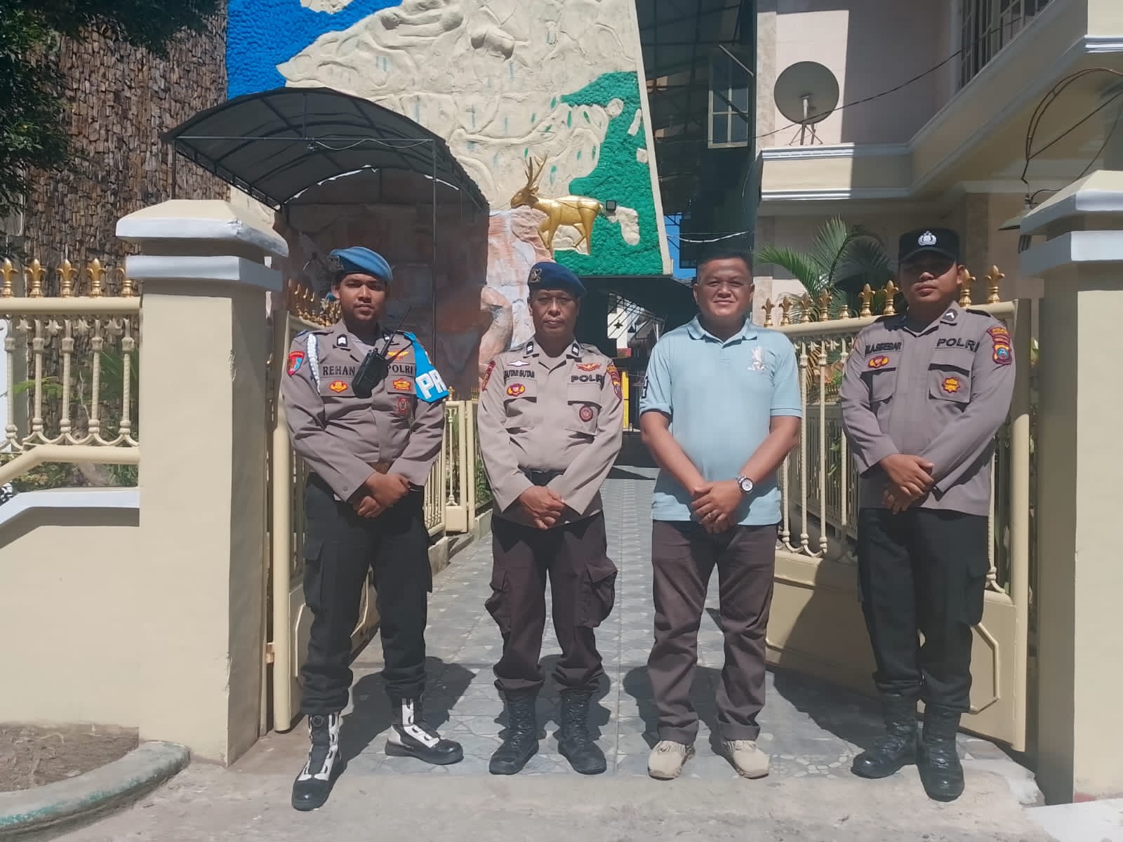 Pastikan Ibadah Minggu Aman, Polres Tanjung Balai Terjunkan Personel Amankan Gereja