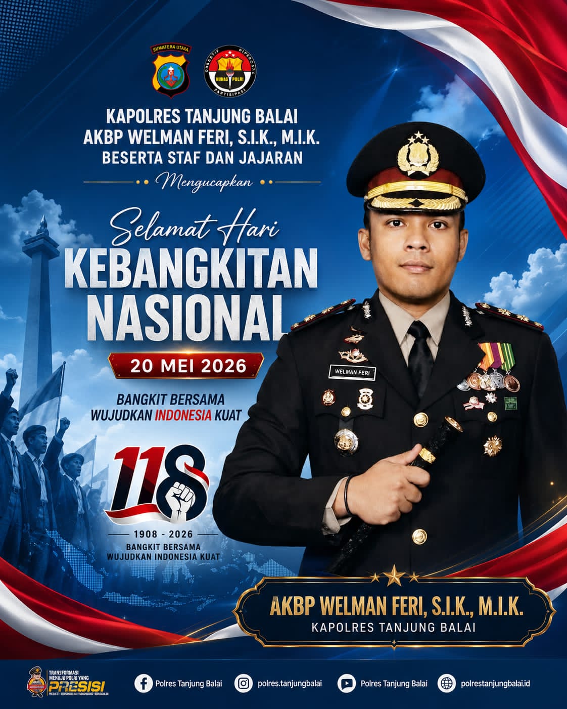 Polres Tanjungbalai Peringati Hari Kebangkitan Nasional ke-118