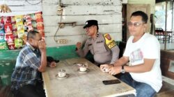 Jaga Kamtibmas, Bhabinkamtibmas Polres Tanjung Balai Sambangi Warga 
