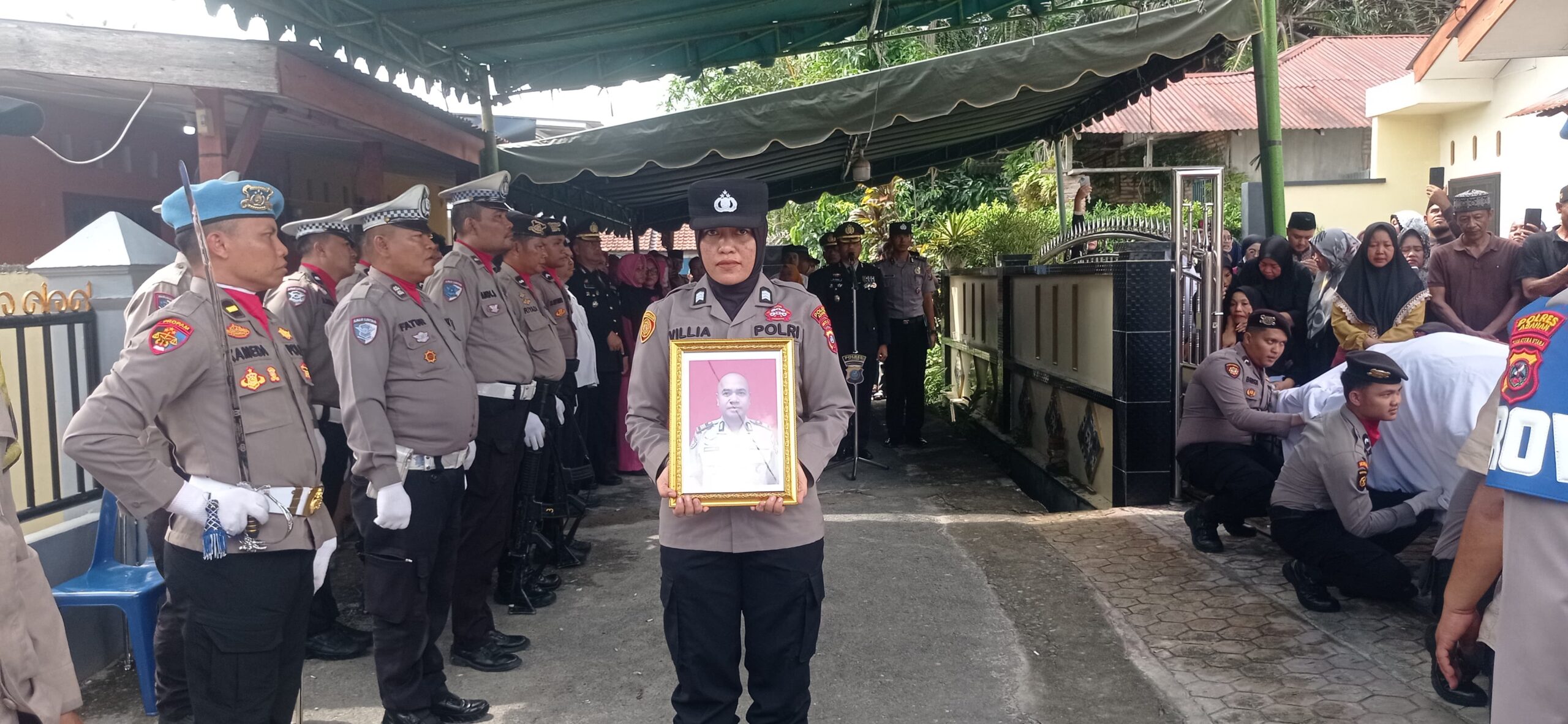 Polres Tanjungbalai Gelar Upacara Tradisi Polri Wafatnya Kasat Binmas AKP Zainuddin