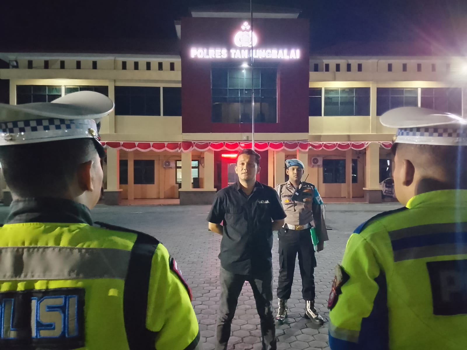 Cegah Balap Liar Hingga Geng Motor, Polres Tanjung Balai Gelar Patroli Blue Light