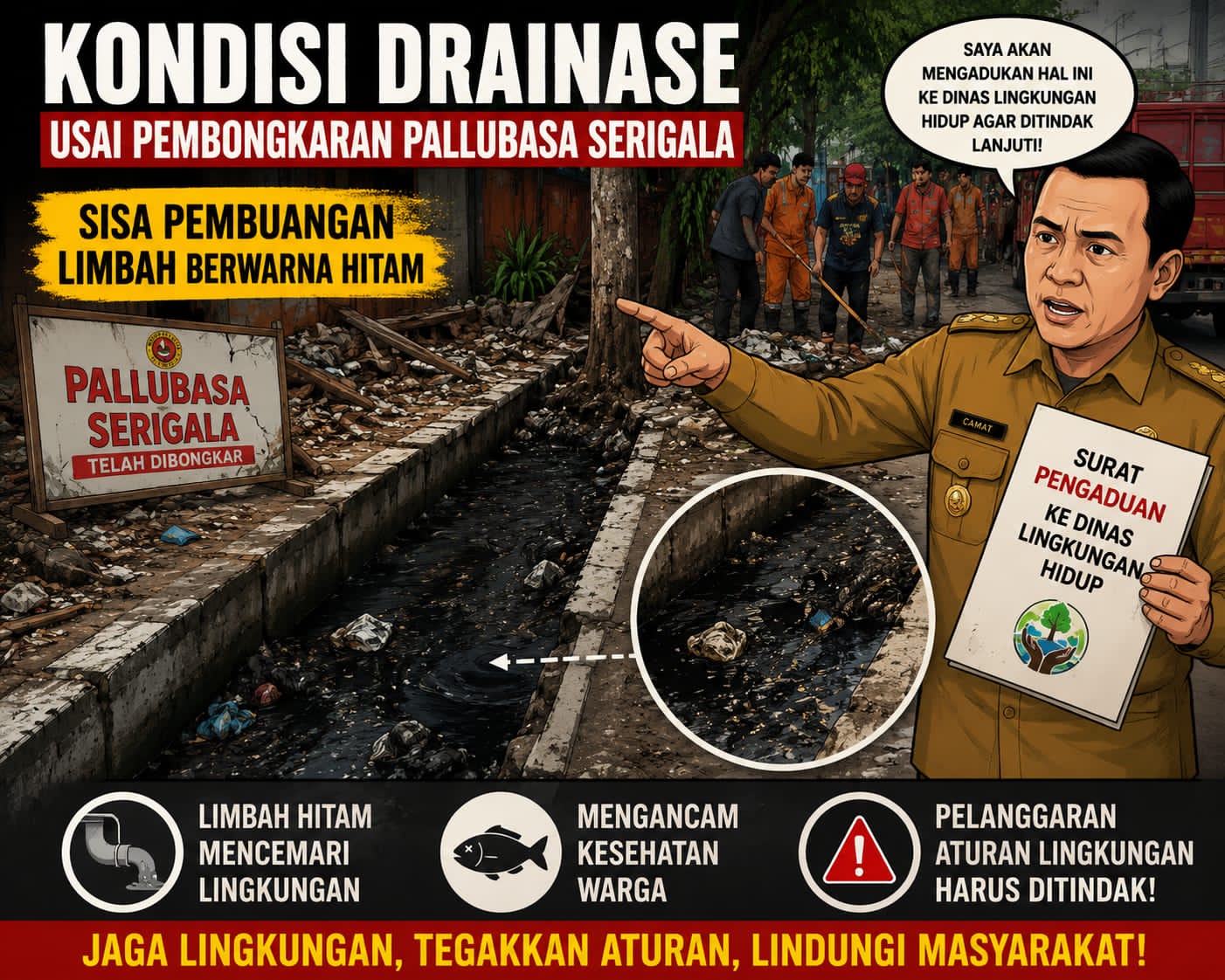 Pallubasa Serigala Diduga Langgar Aturan Pengelolaan Limbah