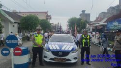 Sambut Tahun Baru Islam 1448 H, Sat Lantas Polres Tanjung Balai Amankan Pawai Ta’aruf