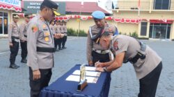 Sertijab Kasat Reskrim Polres Tanjungbalai Dipimpin Langsung Kapolres