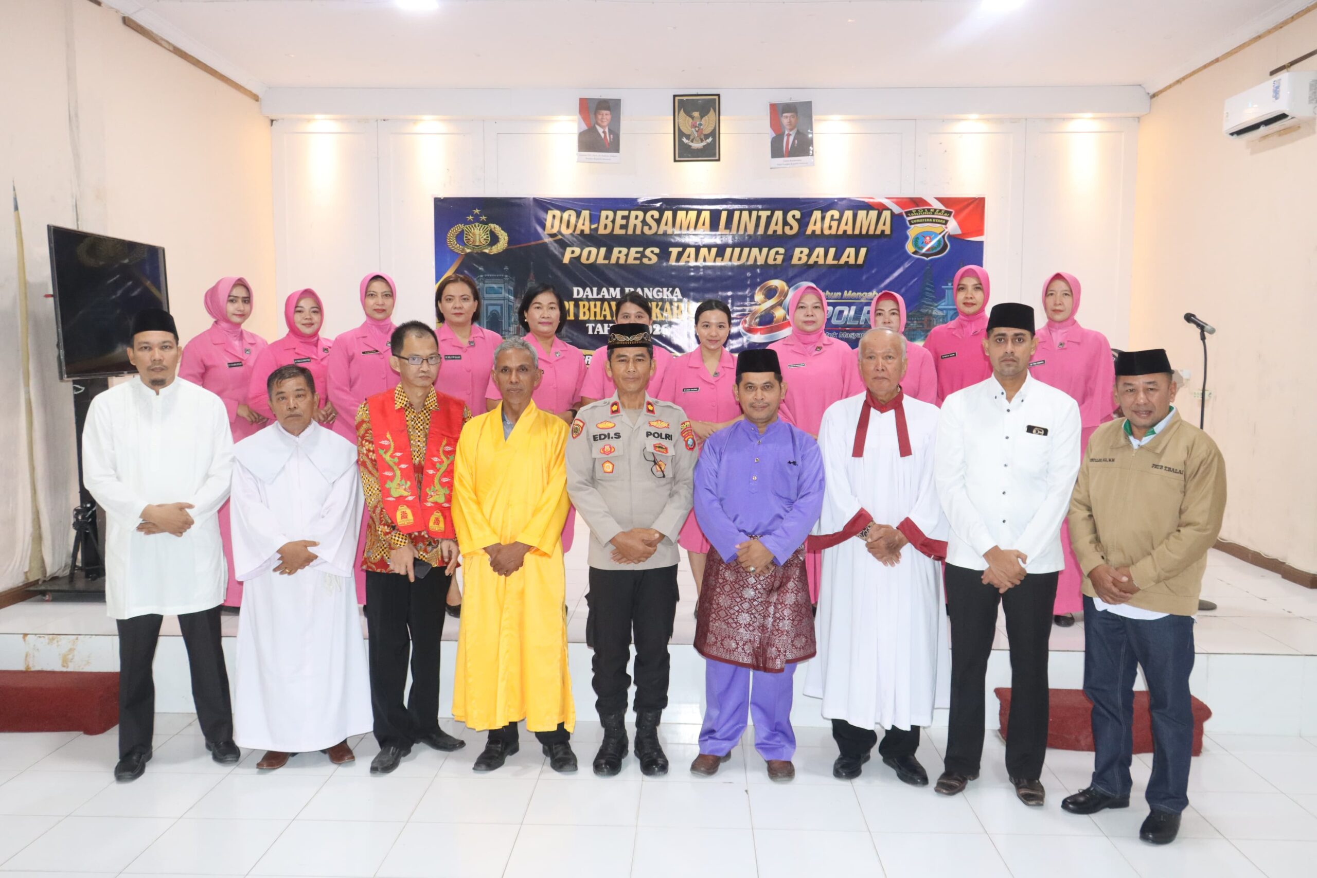 Sambut Hari Bhayangkara Ke-80, Polres Tanjungbalai Gelar Doa Bersama Lintas Agama