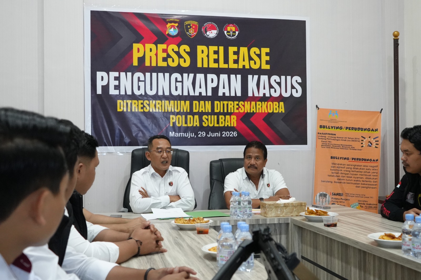 Ditreskrimum Polda Sulbar Gelar Konferensi Pers, Paparkan Pengungkapan Kasus Menonjol Periode Januari–Juni 2026