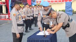 Polres Tanjungbalai Gelar Upacara Sertijab Wakapolres dan Kenaikan Pangkat Personel