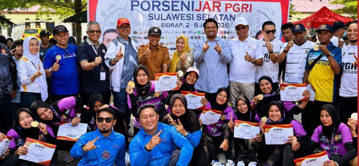 Wakil Bupati Enrekang Saksikan Final Bola Voli PORSENIJAR 2026