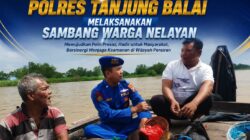 Jaga Keamanan Laut, Sat Polairud Polres Tanjung Balai Sambangi Nelayan