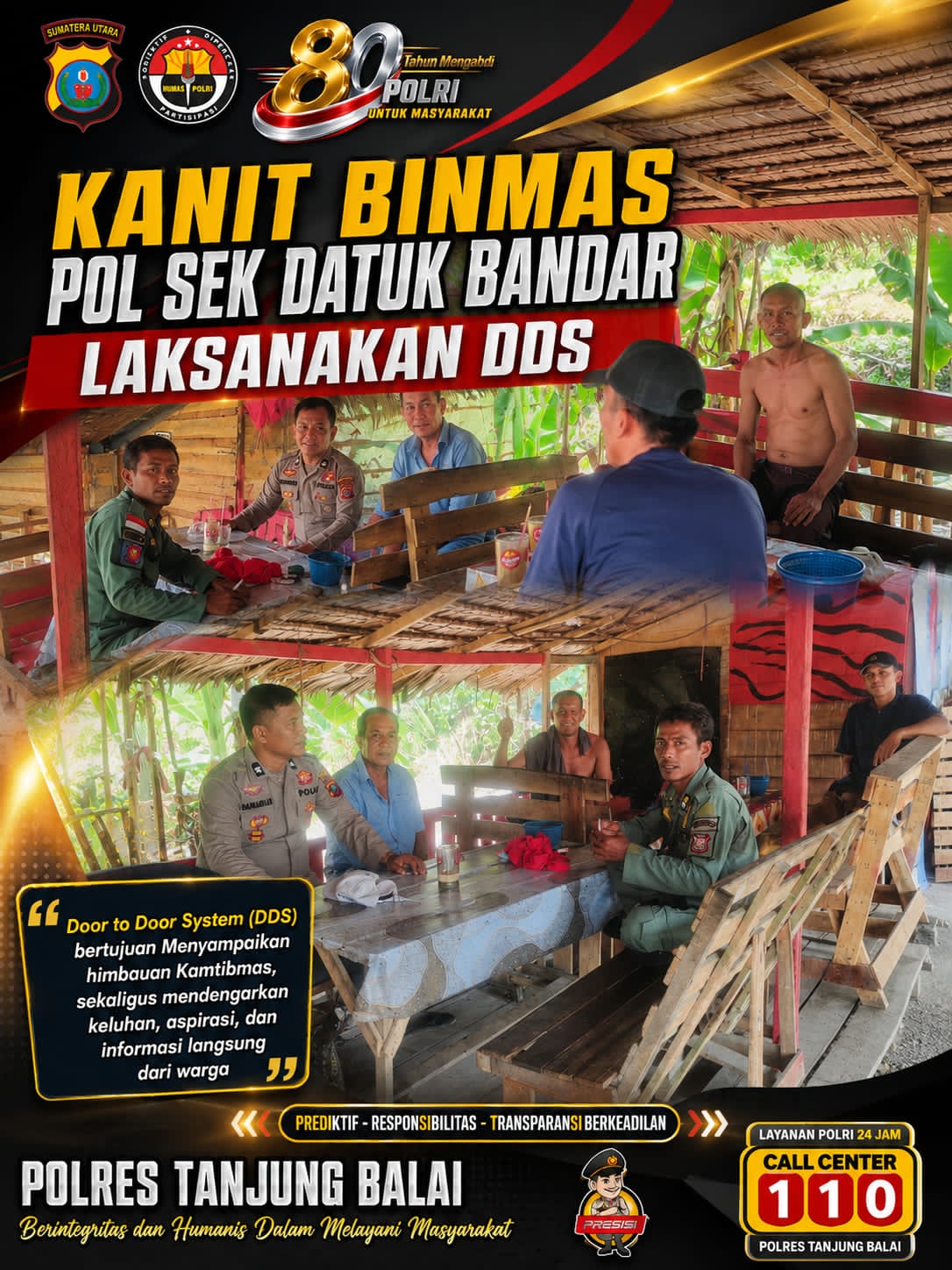 Kanit Binmas Polsek Datuk Bandar Gelar Sambang Wilayah, Sampaikan Himbauan Kamtibmas Demi Keamanan Bersama
