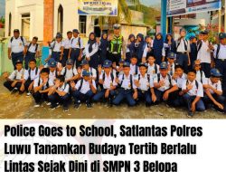 Police Goes to School, Satlantas Polres Luwu Tanamkan Budaya Tertib Berlalu Lintas Sejak Dini di SMPN 3 Belopa