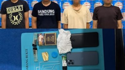 Satresnarkoba Polres Majene Amankan Empat Pemuda Diduga Terlibat Transaksi Sabu- Sabu