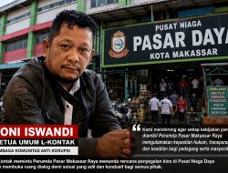 L‑KONTAK Minta Perumda Pasar Makassar Raya Tunda Penyegelan Kios Pasar Daya