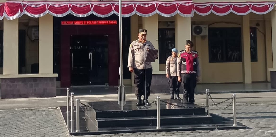 Pimpin Apel Perdana, Wakapolres Tanjungbalai yang Baru Ajak Anggota Semangat Bertugas