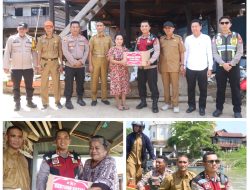 Kapolres Wajo Bawa 30 Dos Bansos ke TPI 45, Dibagikan ke Warga Sambut HUT ke-81 RI